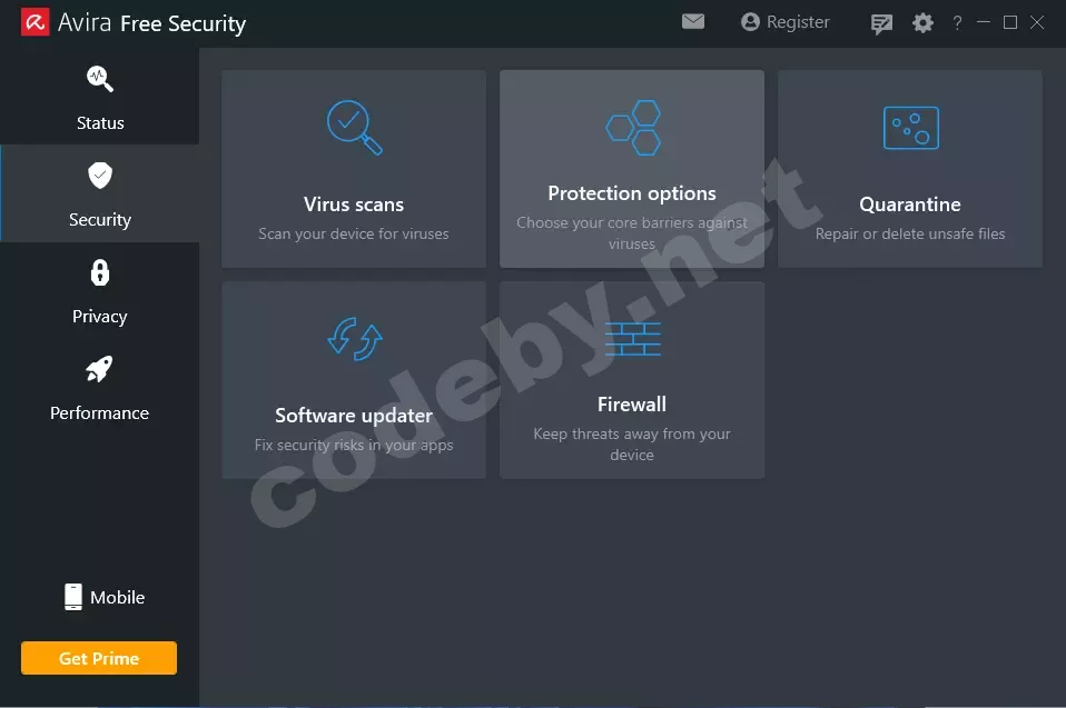 Avira Free Security установлен на клиентской машине