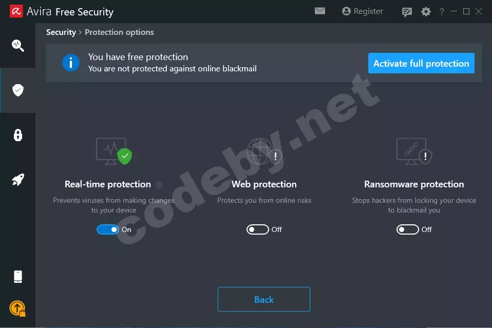 Avira real‑time protection включена на Windows 11