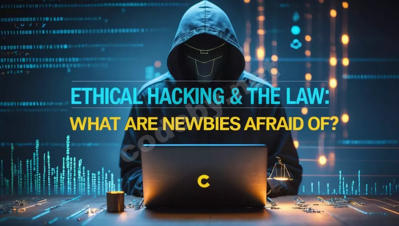 Изображение, символизирующее безопасное и легальное обучение этичному хакингу и кибербезопасности в соответствии с законом РФ