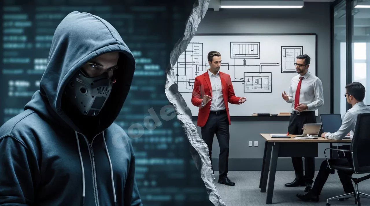 Реальность хакеров: сравнение киношного образа хакера-одиночки и реальной работы команды пентестеров (Red Team) в офисе.