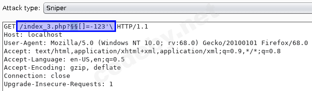 Настройка Burp Suite Intruder для фаззинга GET параметров