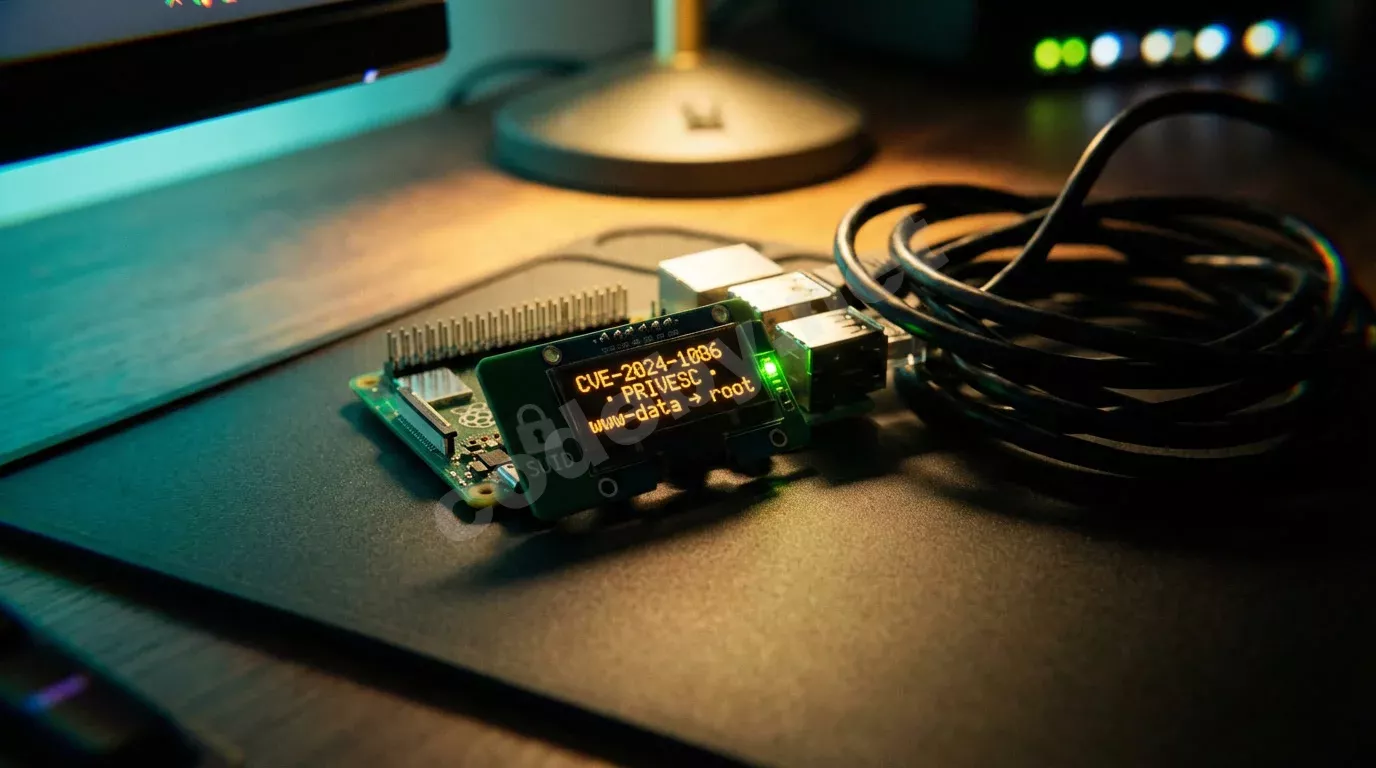 Повышение привилегий Linux — терминал с выводом команды эскалации через SUID-бинарь до root-доступа