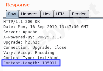 Нормальный ответ сервера до фаззинга - baseline для сравнения