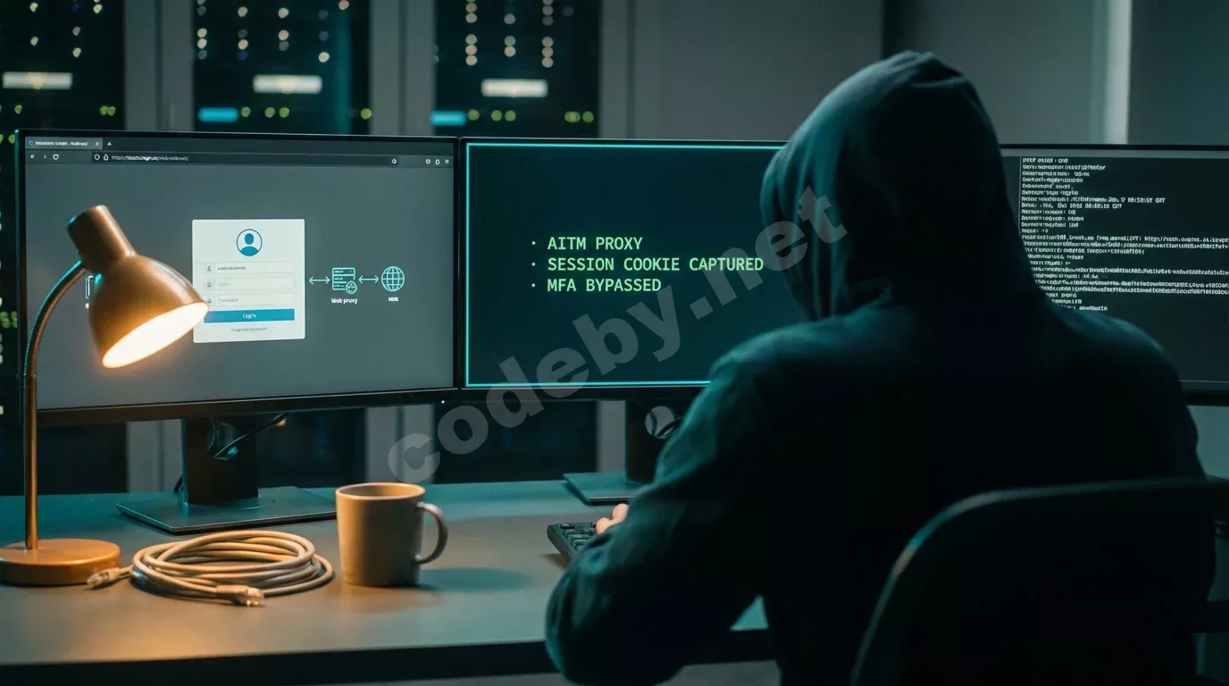 AiTM фишинг-прокси Evilginx перехватывает session cookie Microsoft 365 в обход MFA — схема атаки и детектирование