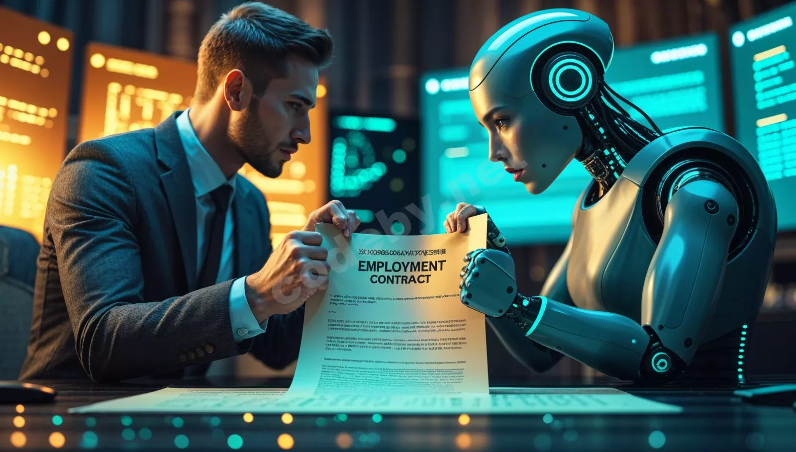 Аналитик SOC и робот ИИ соревнуются за рабочий контракт в центре кибербезопасности