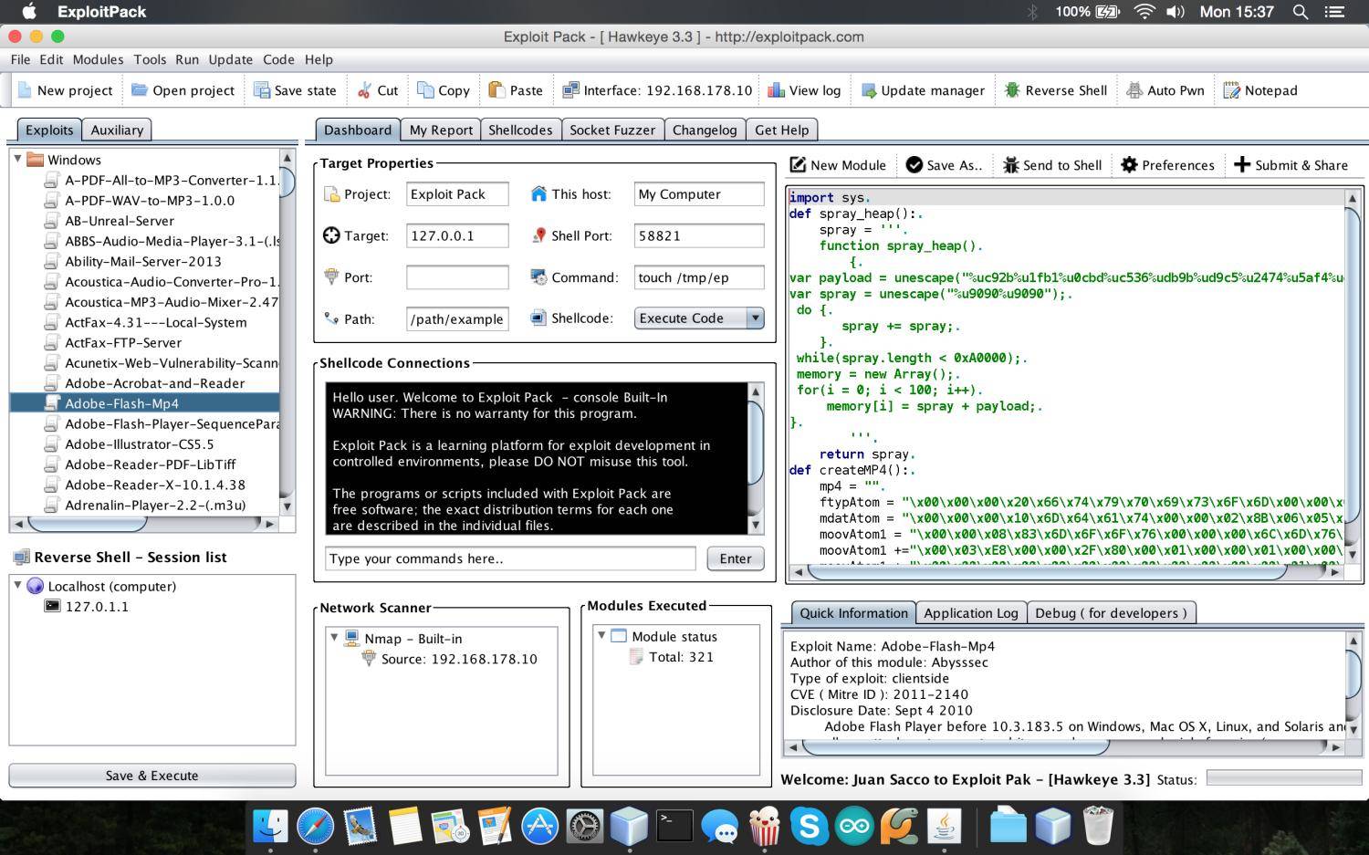 Exploit Pack - IDE для разработки эксплойта