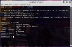 Успешное получение сессии Meterpreter